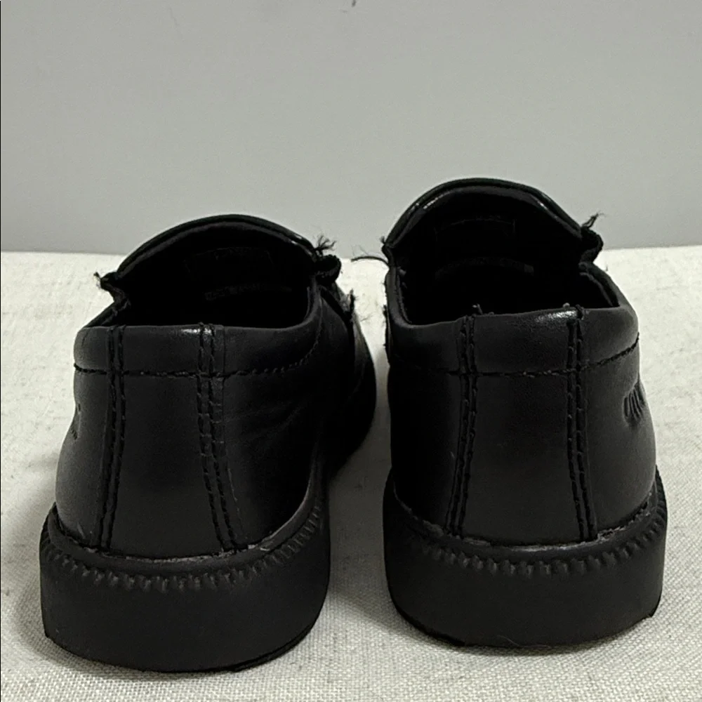 Umi black leather slip-on loafers for boys/kids size 27 (10)